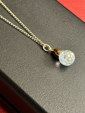 Vintage 12k Gold Filled Floating Opal Pendant Necklace  picture