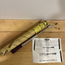Vintage Stanley Yankee Spiral Ratchet Screwdriver with 3 Bits No.130A USA  picture