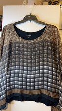 I.N. Studio Women's Leopard and Plaid Print Blouse picture