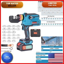 AMZCNC Electric Hydraulic Cable Lug Crimper 12AWG-4/0AWG Wire Rope 22 Dies picture