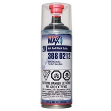 SprayMax 3680212 2K Hot Rod Satin Black Aerosol, 12 oz Two-Component Topcoat picture