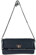 CHANEL 2.55 Reissue East West Chain in Black Quilted Fabric and Patent Leather picture