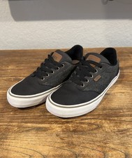 VANS Atwood Deluxe Mens Shoe Size 7 Women's 8.5 Black Dachshund Gray Skate picture