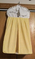 Vintage  1970's & 80's Holly Hobbie diaper stacker Bag Yellow & White Gingham  picture
