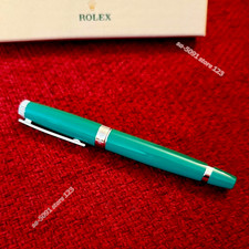 ROLEX Executive Green Rollerball Pen Premium Writing Instrument w/ Box picture