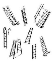 Central-Valley Steps & Ladders Set - HO-Scale (4) - HO Scale Model Railroad picture