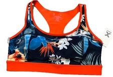 Xersion Women'sBRA MÉDIUM COMPRESSION ISLA FLORAL Size LARGE NEW WITH TAGS picture