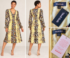 ModCloth NWT Unique Persona Floral Midi Dress Long Sleeve Retro Size 4 or 6 picture
