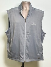 NWT Greg Norman Silverado Resort Mens XL Golf Vest Blue Gray Fleece Lined Full Z picture