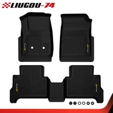 Floor Mats TPE Fit For 2015-2022 Chevy Colorado Crew Cab/ GMC Canyon Full Liners picture
