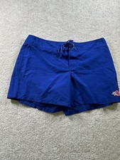 Outlooks Women's Blue Shorts Medium Polyester Floral Embroidered picture