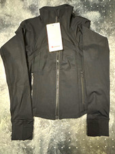 lululemon Define Cropped Jacket Black 4 Long Sleeve Full Zip Zipped Pockets picture