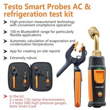 Testo 0563 0002 10 Probes AC & Refrigeration Test Kit 2x549i & 115i HVAC NEW picture