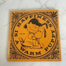 1962 Happiness Is A Warm Puppy Lucy Snoopy Peanuts Paperback Book vintage School picture