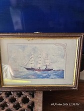 two marine lithograph, ship, sea, years 1992, vintage picture