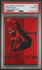 2024 MARVEL METAL  AVENGERS RETRO RED PMG PRECIOUS METAL GEMS SPIDER-MAN PSA 8 picture