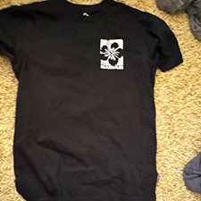 Quiksilver Men’s Hawaiian Hibiscus Graphic Black Crew Neck Tee Regular Fit S picture