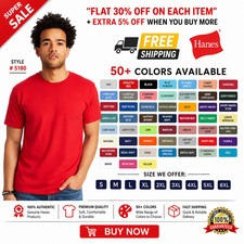 Hanes Unisex Beefy-T T-Shirt Stylish T Shirt Casual Plain T-Shirt - 5180 picture