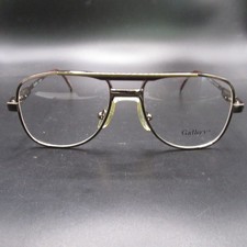 Vintage Gallery Jaguar Kenmark 50-18 Brown Metal Aviator Eyeglass Frames 06297 picture