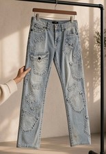 RARE Y2K NWT True Religion Ricky Relaxed Straight Super T Multi-Pocket Jeans 32 picture