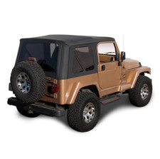 Soft Top For 1997-2006 Jeep Wrangler TJ w/ Tinted Windows, Sailcloth Vinyl Black picture