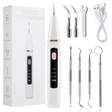 Ultrasonic Electric Tooth Cleaner Tartar Plaque Remover Dental Scaler Tool Kit picture