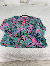 Lilly Pulitzer Women’s elsa top Long Sleeve Medium 3/4 button NWT picture