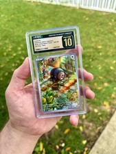 CGC 10 PRISTINE POKEMON JAPANESE SV3-RULER BLACK FLAME ART RARE #120 LECHONK picture