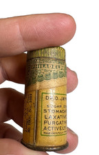 Antique c1910 Dr Jayne’s Sanative Pills Tin Bottle Philadelphia Quack Medicine picture