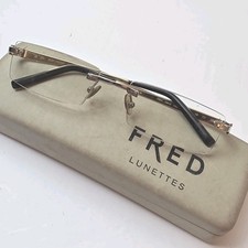 Vintage FRED SAINT VINCENT GOLD & SILVER GLASSES FRAMES Lunettes With Case picture