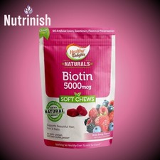 Healthy Delights Naturals Biotin Soft Chews Super Concentrated Berry flavor picture