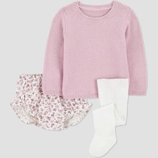 Carter's Baby Girls' 3pc Floral Sweater Set - Size 3M picture