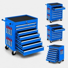 7 Drawer Rolling Tool Chest Lockable Toolbox Storage Cabinet for Garage Use picture