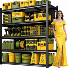 Garage Shelving,Heavy Duty Shelving with Double-Layer Columns 77H×36W×16D picture