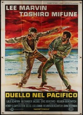 Hell in the Pacific Lee Marvin Toshiro Mifune 1968 Italian 55x78 Movie Poster picture