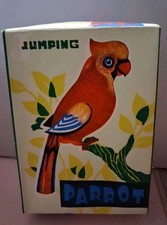 Vintage 1982 - Jumping Parrot - China Made Litho Toy-Original Box w/ Key Working picture