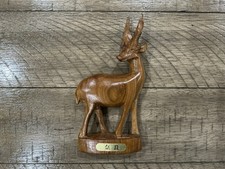 Vintage Hand Carved Wooden Deer Japanese Kanji For Nara Japan Nara Park picture