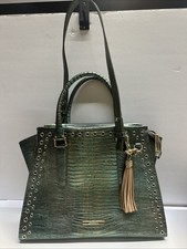🔥Brahmin Priscilla Emerald Moa Leather Satchel Shoulder Bag RARE EUC🔥 picture