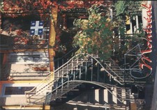 L'Imagier Montreal, Canada Stairways, Rachel Street Autumn, Quebec QC Vintage picture