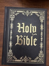 Vintage 1971 Large Holy Bible King James Version Red Letter Edition By Regency  picture