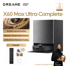 DREAME X60 Max Ultra Complete Black Robot Vacuum Ultra-Thin｜New picture
