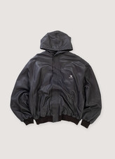 Balenciaga Sporty B Taxi Leather Hooded Jacket Brown (Pre-Owned) picture
