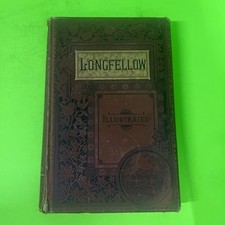 The Poetical Works of Henry Wadsworth Longfellow Book 1884 ILLUSTRATED Antique  picture