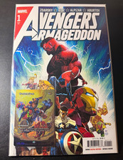 Marvel Avengers Armageddon 1st Print #1 Comic Book w/ Sealed Warstorm Surge Card picture