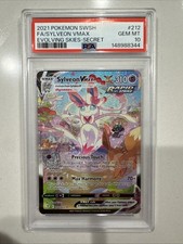 PSA 10 GEM Pokemon Sylveon VMAX Evolving Skies #212 New Cert 💎 picture
