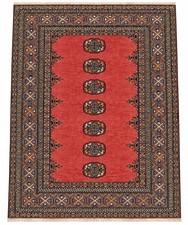 Amazing Hand Knotted Vintage Pakistani Bokhara jhaldar Wool Area Rug 5 x 3 Ft picture
