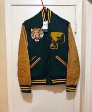 Polo Ralph Lauren Wool/Leather Varsity Jacket Tiger ALTIGERS Snap M picture