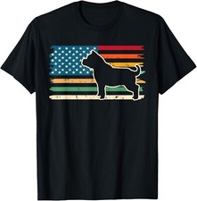 Bully pits dog or pitbull RETRO vintage american flag Gift Unisex T-Shirt picture
