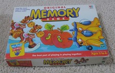 Milton Bradley Vintage 1999 Original Memory Matching Board Game Complete 72pc picture
