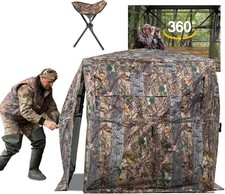 FUNHORUN Hunting Blind 270/360 Degree See Through Ground Blind with Carrying Bag picture